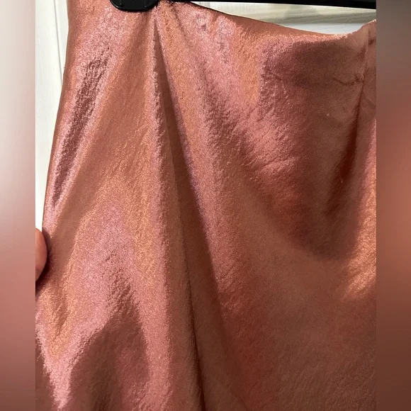 Women's Metallic Skirt - Red - Picture 2 of 6